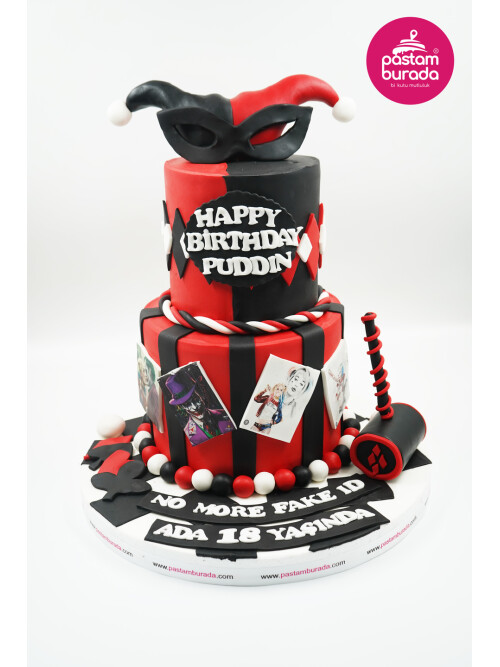 Harley Quinn Konsept Tasarım Pasta