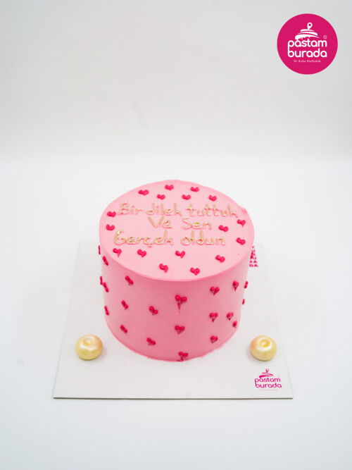 Kalp Detay Naked Cake