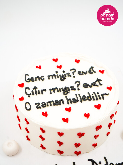 Kalp Detay Naked Cake