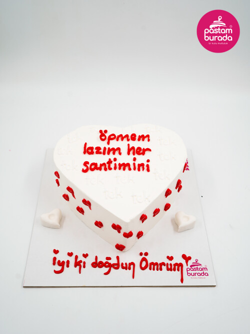 Kalp Detay Naked Cake