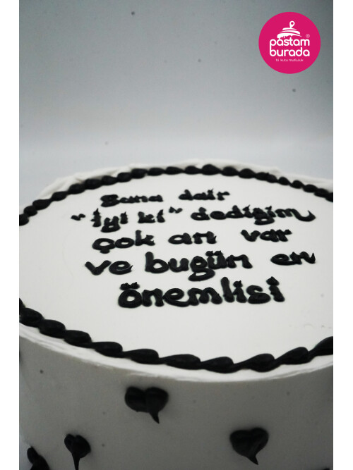 Kalp Detay Naked Cake