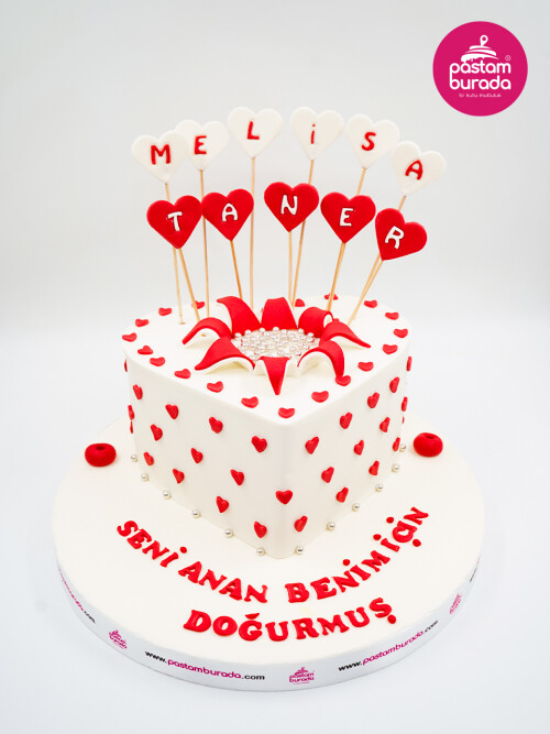 Kalp Model Tasarım Pasta