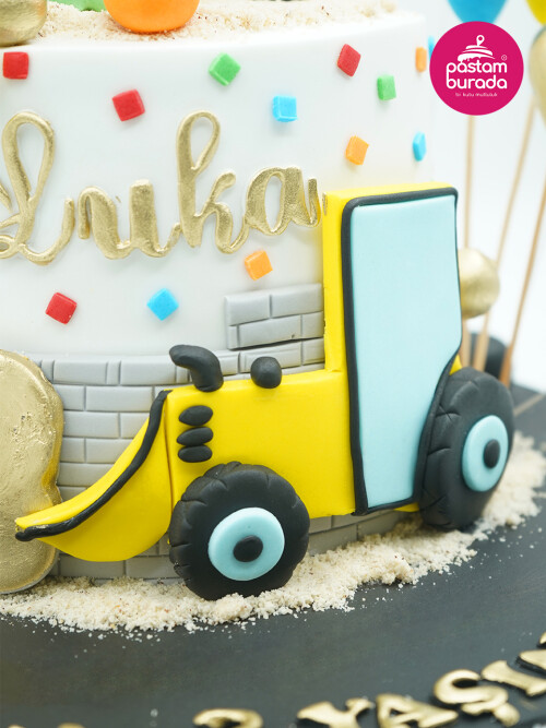 Kamyonet ve Balonlu Butik Pasta