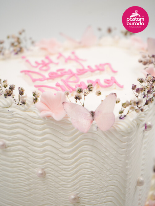 Kelebek Detay Naked Cake