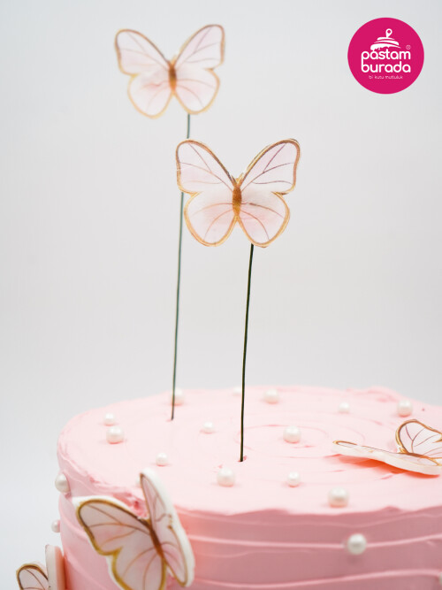 Kelebek Detay Naked Cake