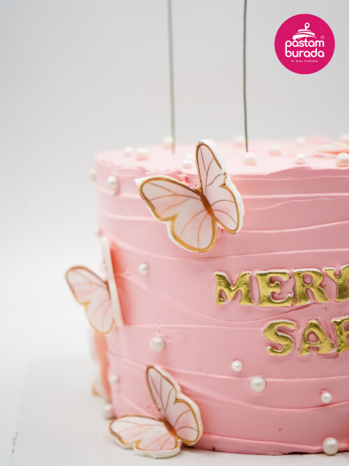 Kelebek Detay Naked Cake