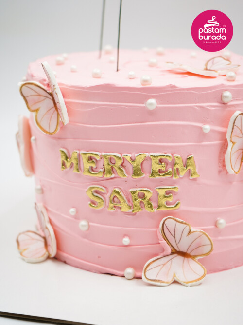 Kelebek Detay Naked Cake