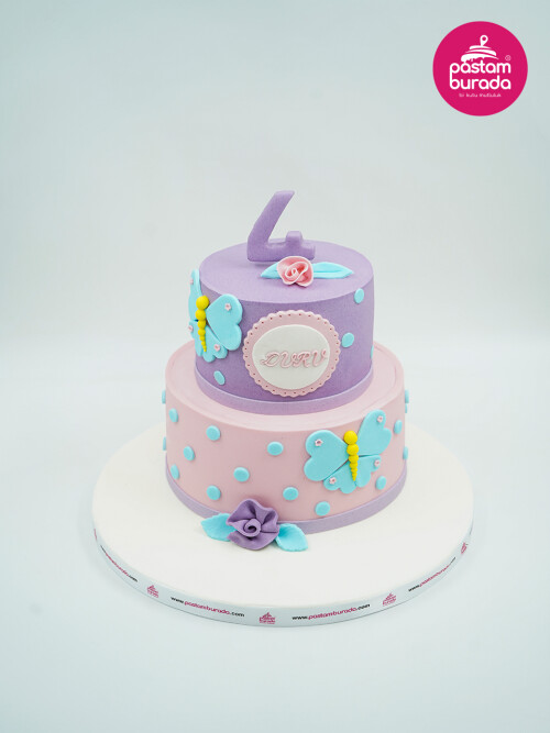 Kelebek Detay Tasarım Pasta