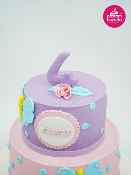 Kelebek Detay Tasarım Pasta