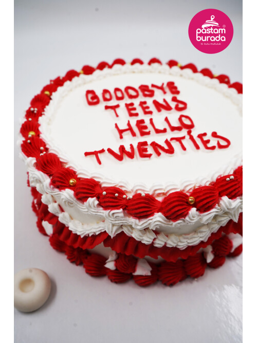 Kırmızı Detay Naked Cake