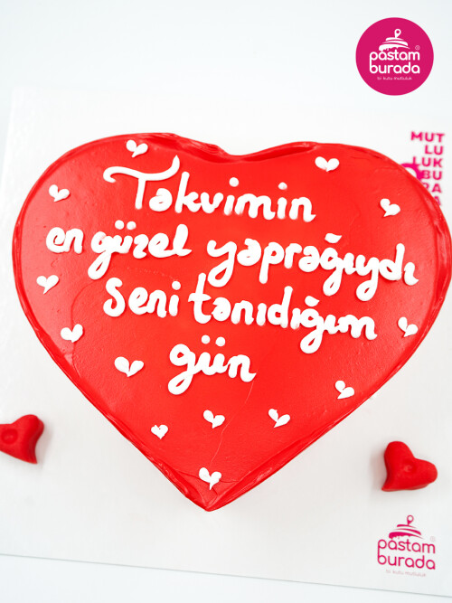 Kırmızı Kalp Naked Cake