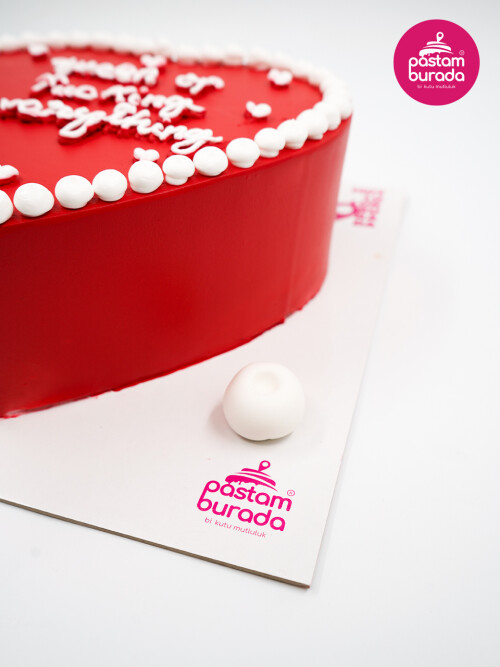 Kırmızı Kalp Naked Cake