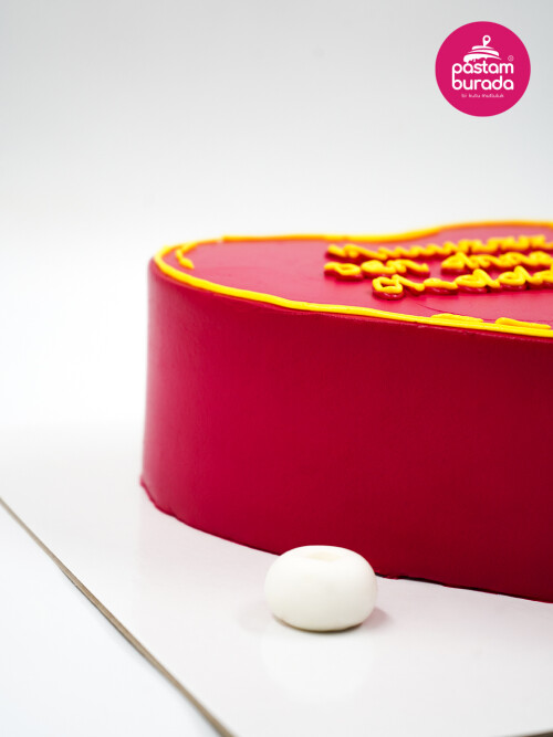 Kırmızı Kalp Naked Cake