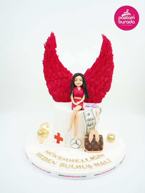 Kişisel Detaylı Kadın Figür Pasta