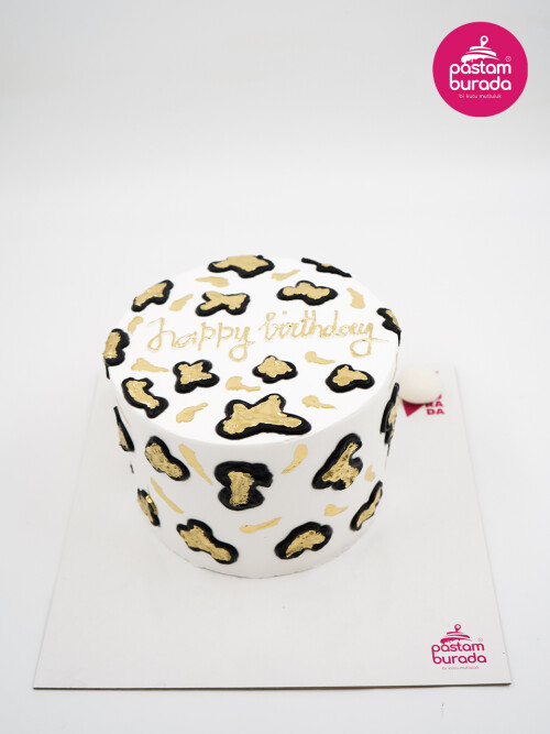 Leopar Desen Naked Cake