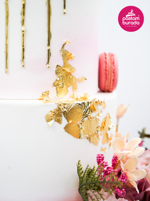 Macaron Detay Nişan Pastası