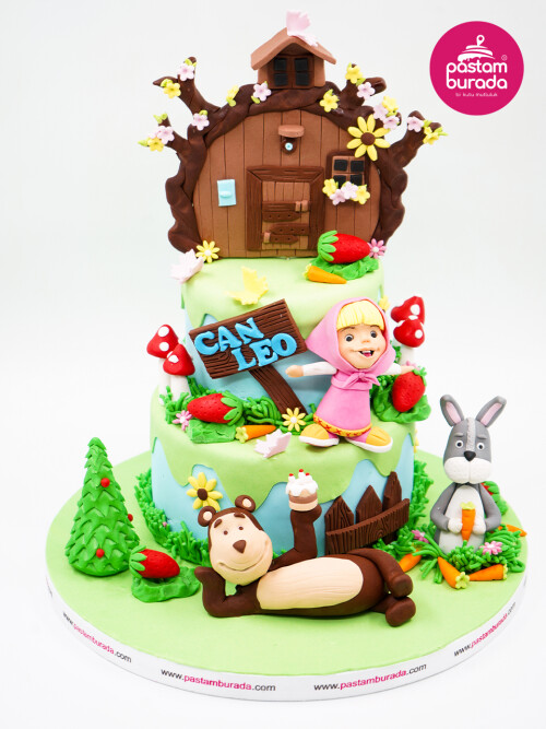 Maşa İle Koca Ayı Konsept Pasta