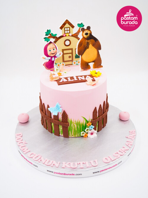 Maşa İle Koca Ayı Tasarım Pasta