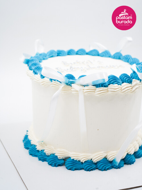 Mavi Detay Naked Cake