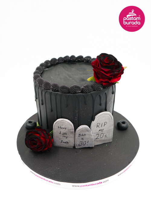 Mezar Taşı Temalı Pasta