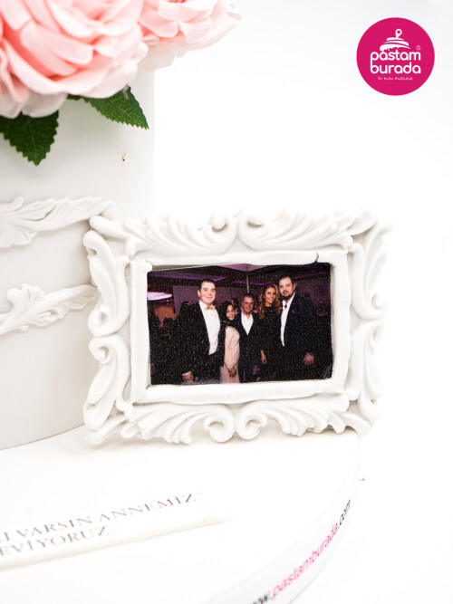 Pembe Gül Detay Tasarım Pasta