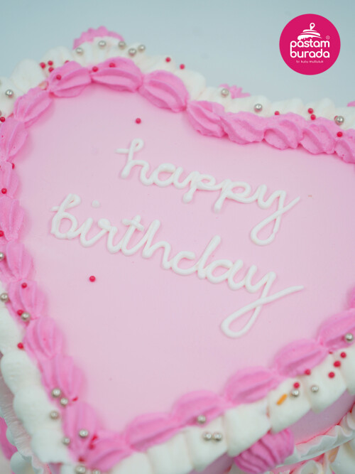 Pembe Kalp Naked Cake