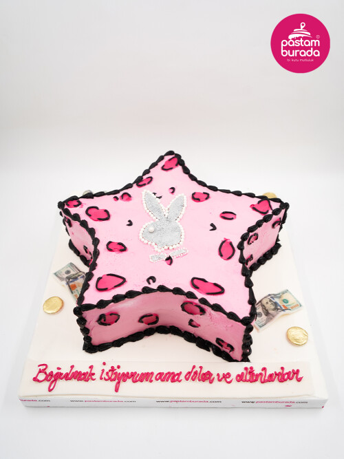 Pembe Leopar Naked Cake