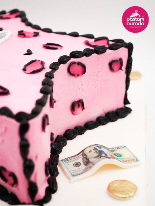 Pembe Leopar Naked Cake
