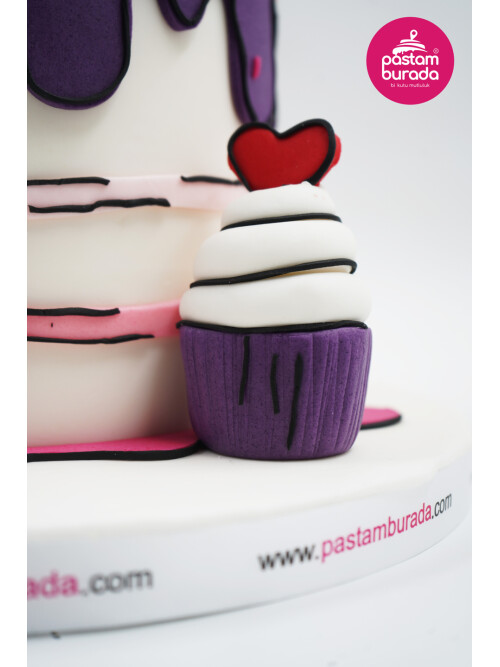 Pop Art Tasarım Pasta