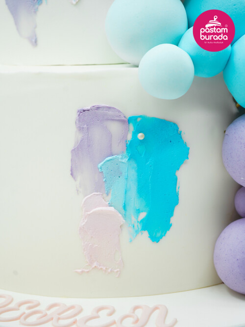 Renkli Toplar Tasarım Pasta