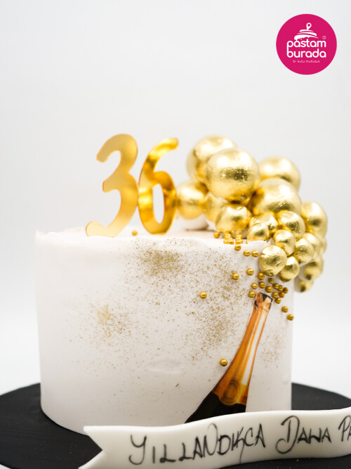 Şampanya Detay Tasarım Pasta