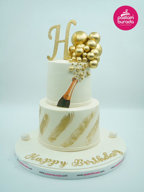 Şampanya Tasarım Pasta
