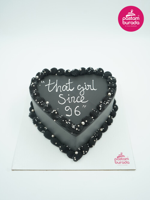 Siyah Kalp Detaylı Naked Pasta