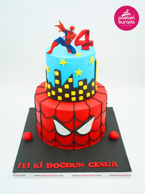 Spiderman Tasarım Pasta