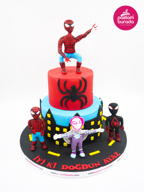Spiderman Tasarım Pasta