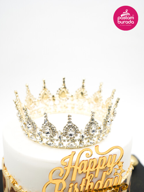 Taç Ve Leopar Detay Tasarım Pasta