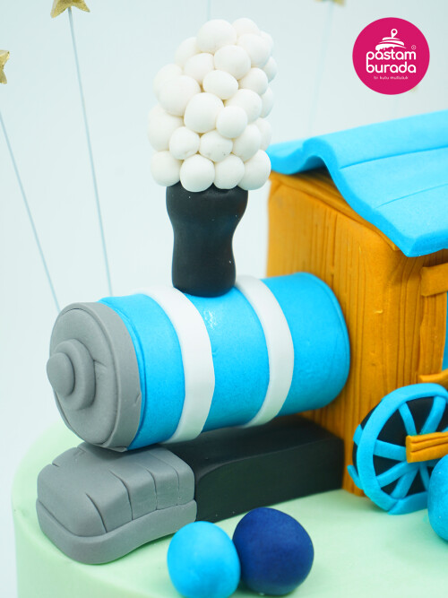 Tren Figürlü Tasarım Pasta