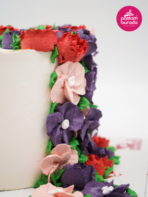 Çiçek Detay Naked Cake