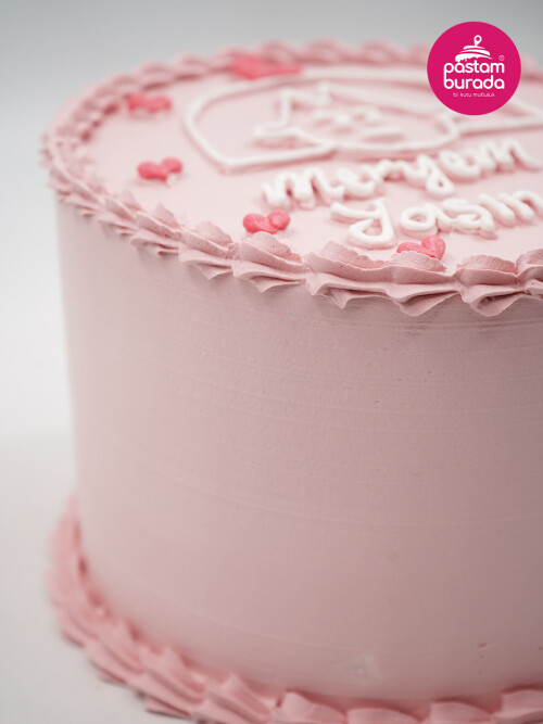 Çizim Detay Pembe Naked Cake