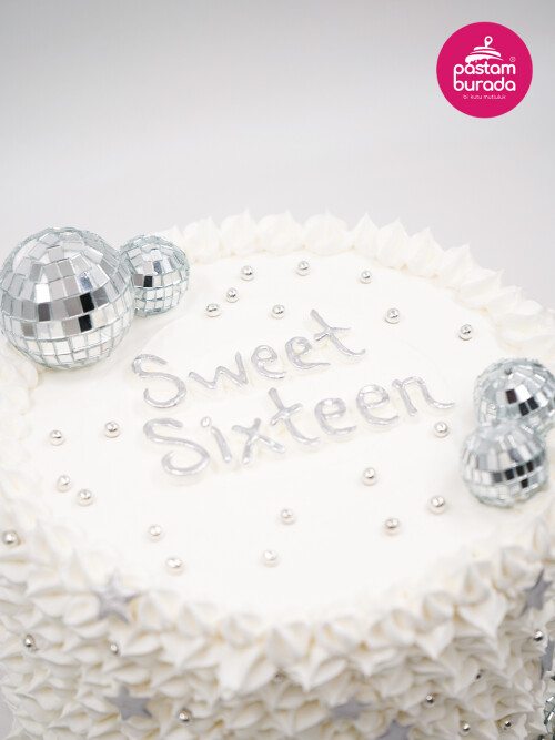 Disko Topu Detay Tasarım Naked Cake