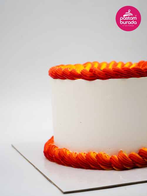 Sarı Kırmızı Detay Naked Cake
