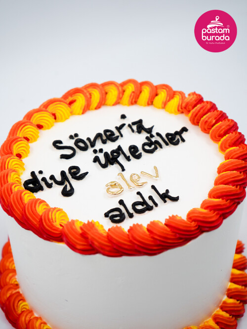 Sarı Kırmızı Detay Naked Cake