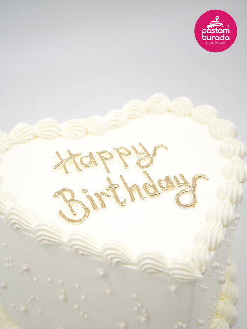 İnci Detay Beyaz Naked Cake