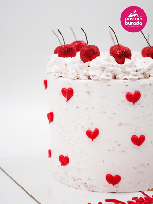 Kalp Detay Naked Cake