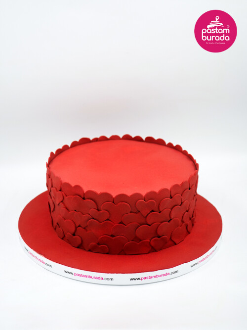 Kalp Detay Tasarım Pasta