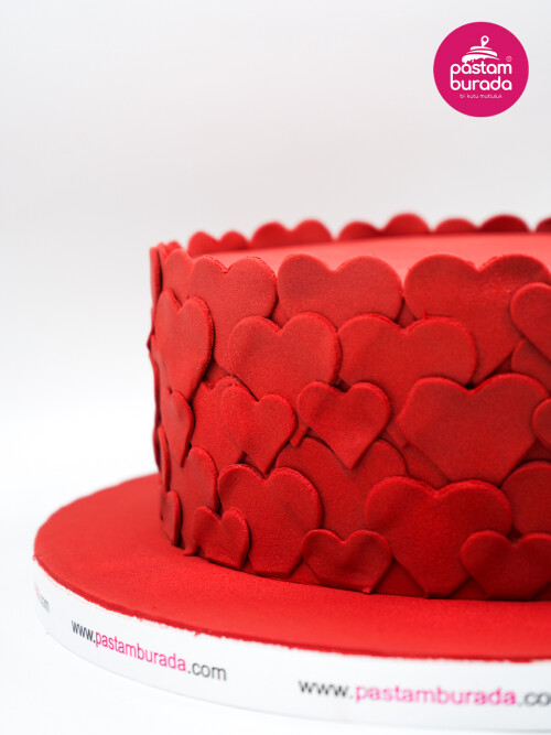 Kalp Detay Tasarım Pasta
