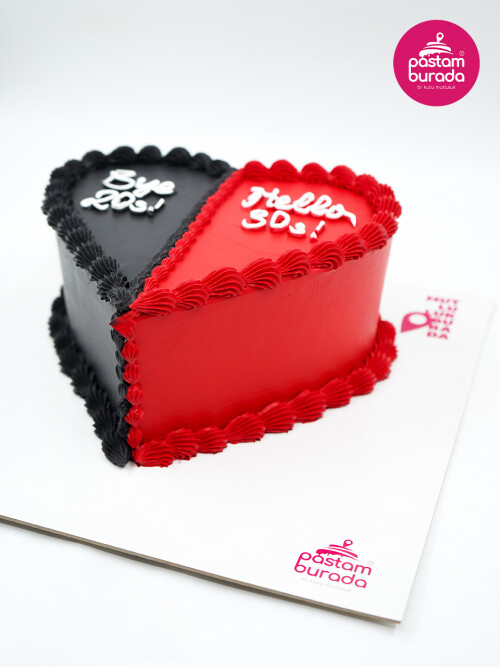 Kalp Tasarım Naked Cake