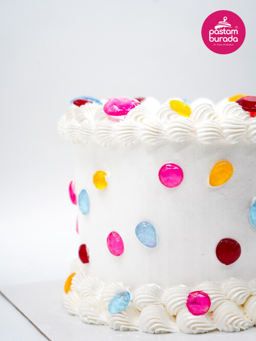 Kristal Taş Detay Naked Cake