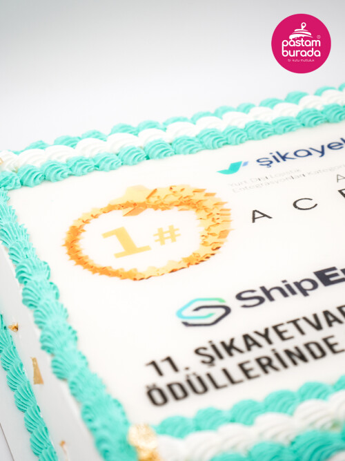 Marka Özel Kare Resimli Pasta