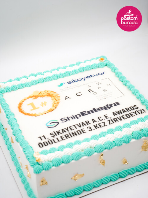 Marka Özel Kare Resimli Pasta